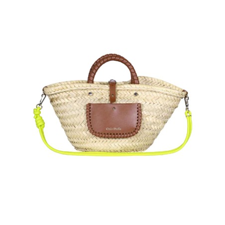 Petit Panier Grip Craie Studio – sac panier en cuir | Lucie in the R