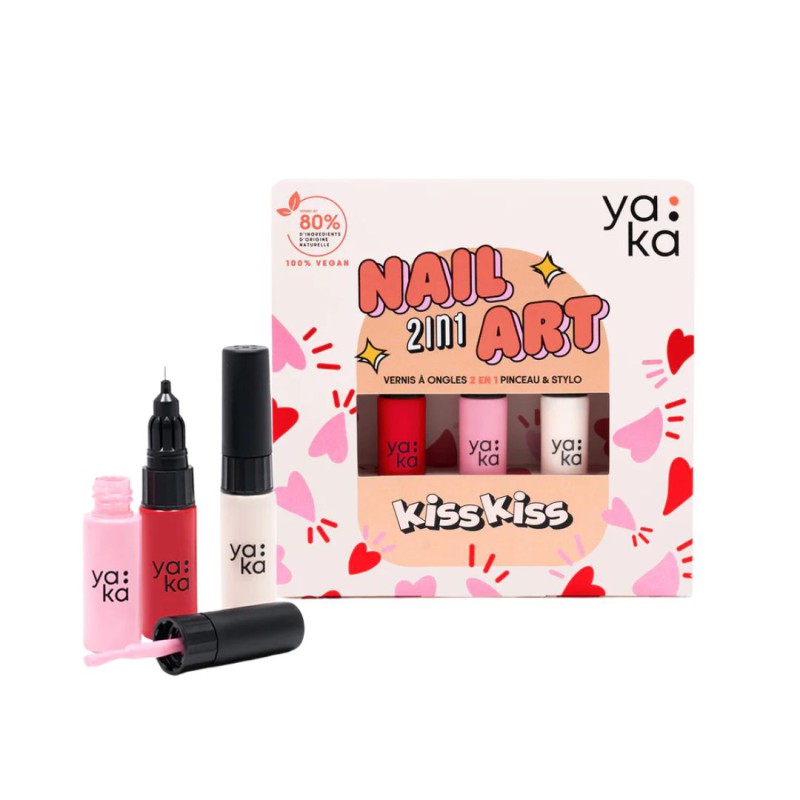 Kit Vernis 2-en-1 Noël – Yaka Paris, Manucure Facile et Brillante