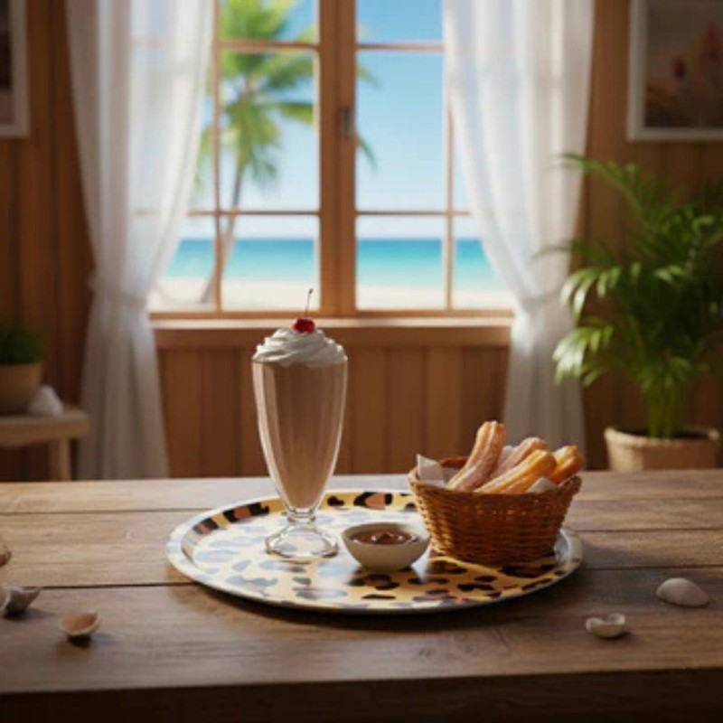 Plateau Léopard Rond « le Classique » – Plateau déco en bois stratifié | Coco&Co