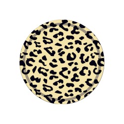 Plateau Léopard Rond « le Classique » – Plateau déco en bois stratifié | Coco&Co