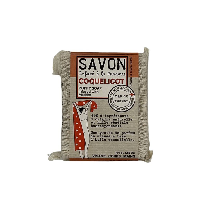Mas du Roseau - Savon infusé - Coquelicot