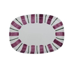 Plat de présentation Linear prune en céramique artisanale | Lucie in the R