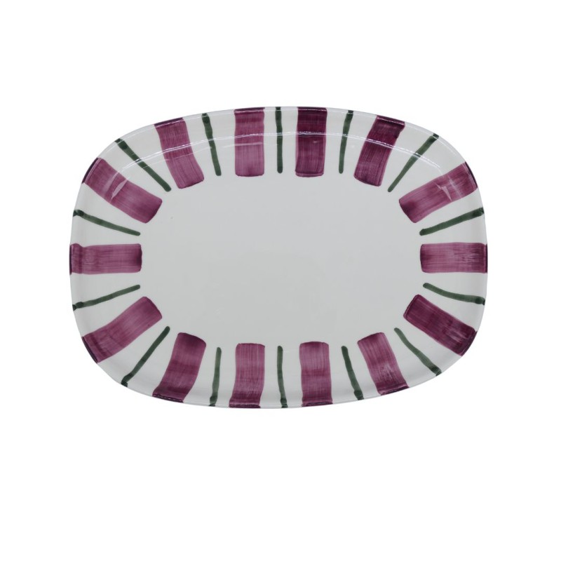 Plat de présentation Linear prune en céramique artisanale | Lucie in the R