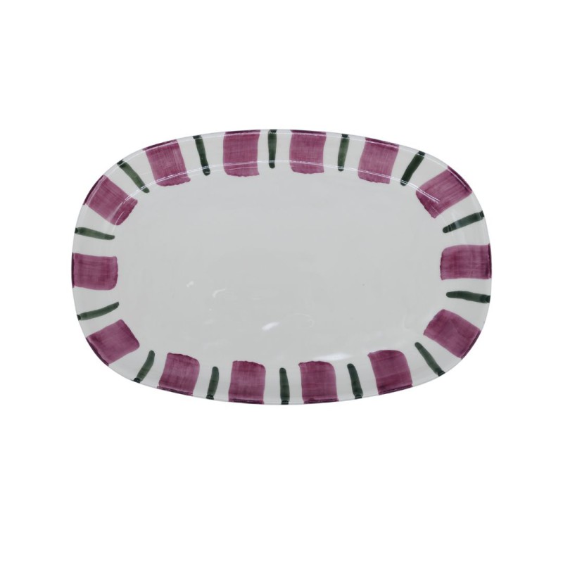 Plat de présentation Linear prune en céramique artisanale | Lucie in the R