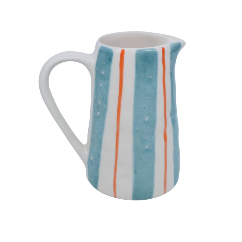 Pichet en céramique turquoise mare Linear Duro Design | Lucie in the R