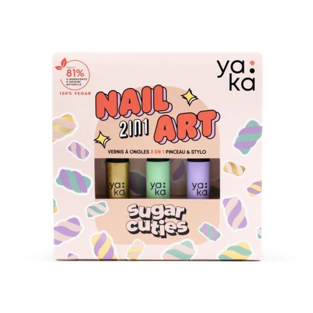 Kit Vernis 2-en-1 Noël – Yaka Paris, Manucure Facile et Brillante