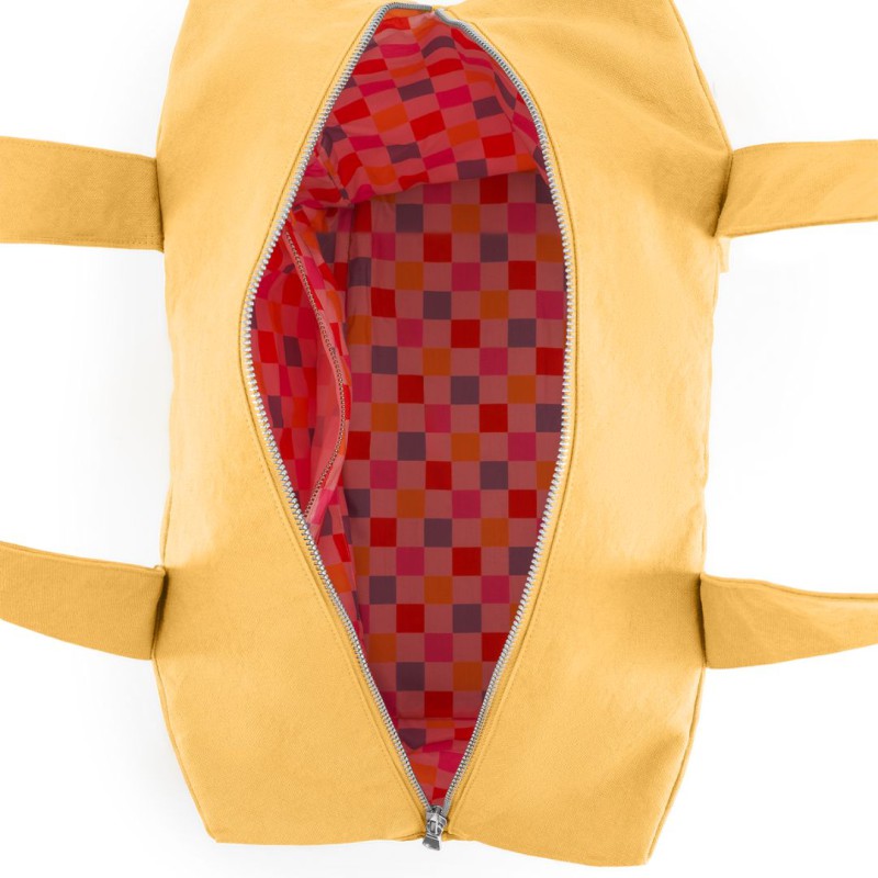 Sac 24 heures Célestins Indigo Blue – Rive Droite | Sac week-end en coton recyclé durable - Sunny Jelly Yellow