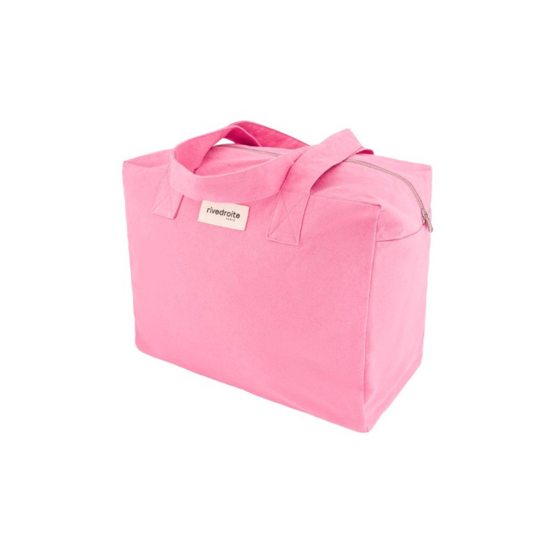 Sac 24 heures Célestins Indigo Blue – Rive Droite | Sac week-end en coton recyclé durable - Candy Pink