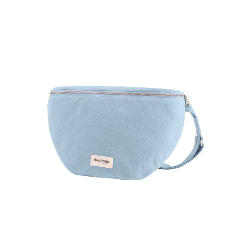 Custine XL – Sac banane coton recyclé – Rive Droite - Ice Pop Blue