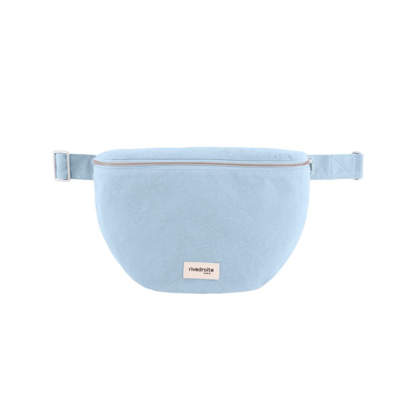 Custine XL – Sac banane coton recyclé – Rive Droite - Ice Pop Blue