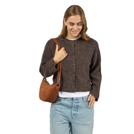 Leo O My Bag Sand – Sac cuir grainé éthique avec anse torsadée