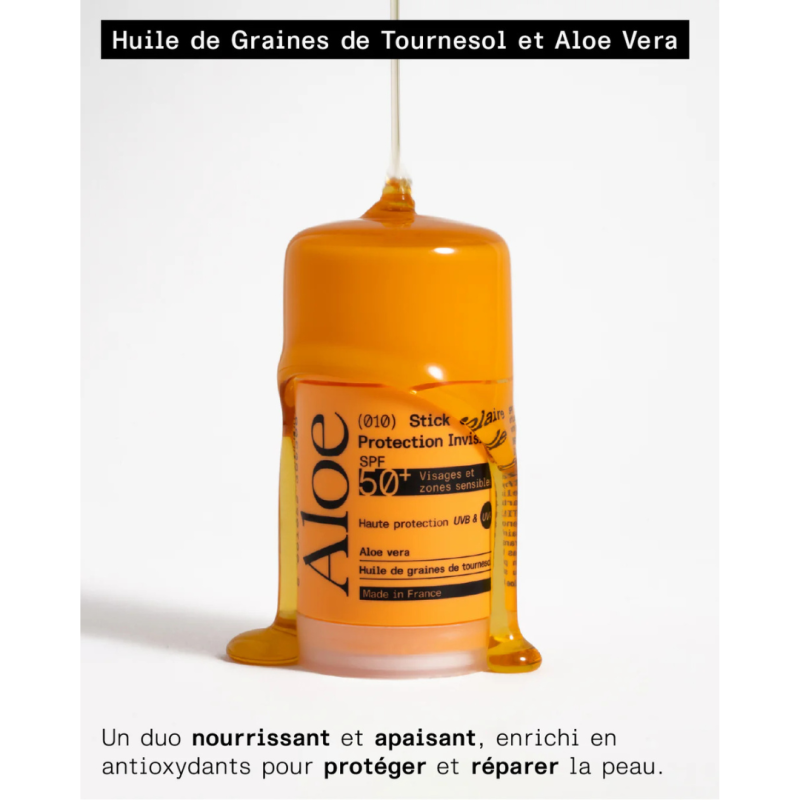 Stick solaire SPF50 – Protection solaire visage nomade | Aloe Paris