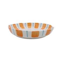 Plat Profond - Linear Ocre en céramique artisanale | Lucie in the R