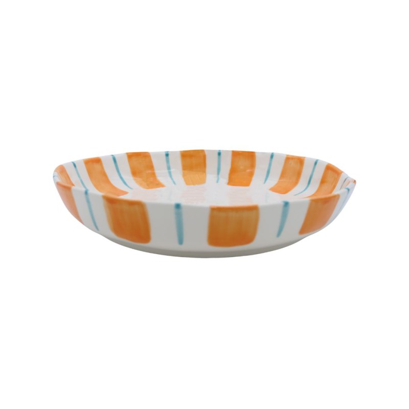 Plat Profond - Linear Ocre en céramique artisanale | Lucie in the R