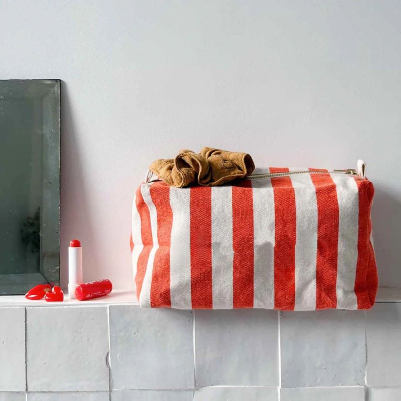 Trousse de toilette Vic Rose in April – 26 × 13 × 12 cm, coton enduit | Lucie in the R