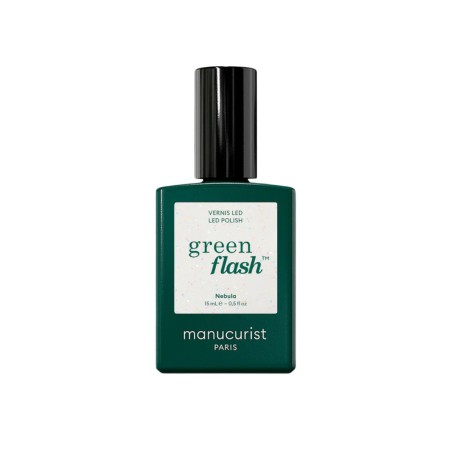 Vernis semi-permanent Playback Nebula Green Flash Manucurist | Lucie in the R