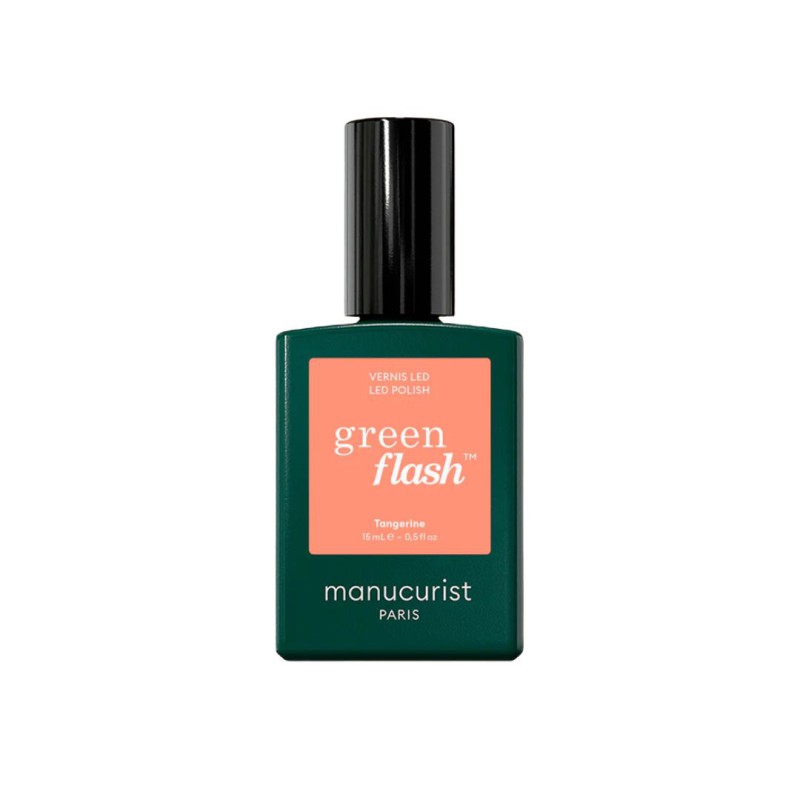 Vernis semi-permanent Playback Tangerine Green Flash Manucurist | Lucie in the R
