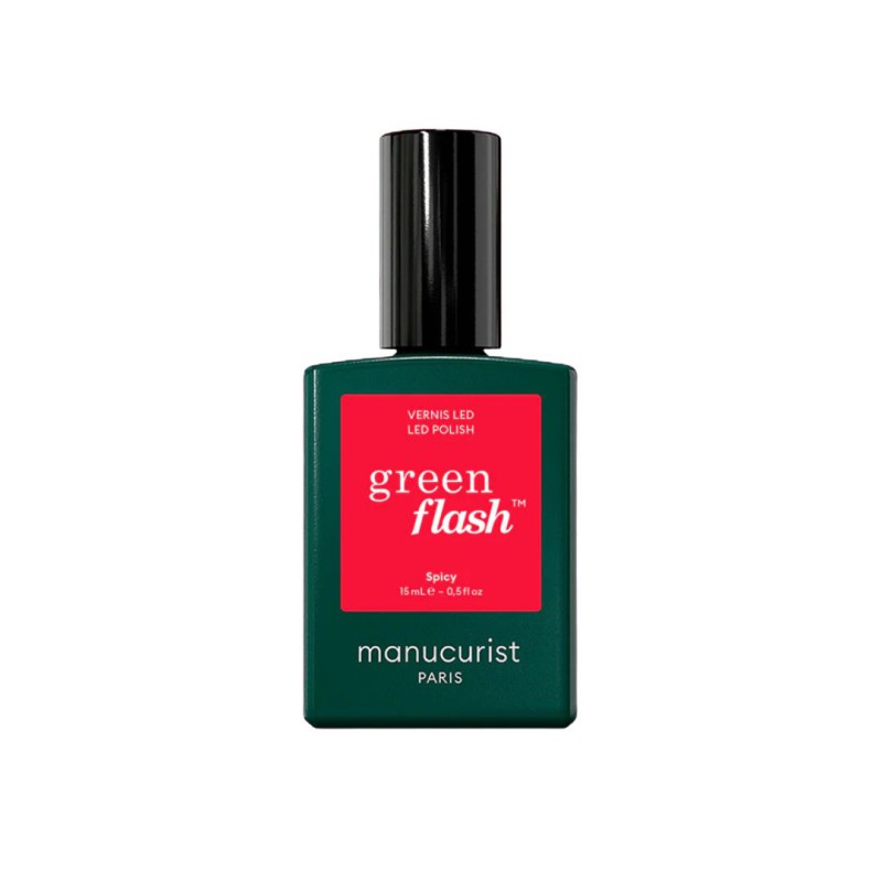 Vernis semi-permanent Playback Spicy Green Flash Manucurist | Lucie in the R