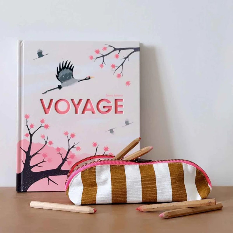 Trousse Gaston, trousse à crayons – Rose in April, coton OEKO-TEX, style & durabilité