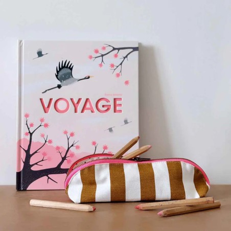 Trousse Gaston, trousse à crayons – Rose in April, coton OEKO-TEX, style & durabilité