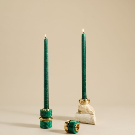 Bougeoir Dandy Tabac – Éco-résine empilable pour bougies classiques | Maison Pechavy