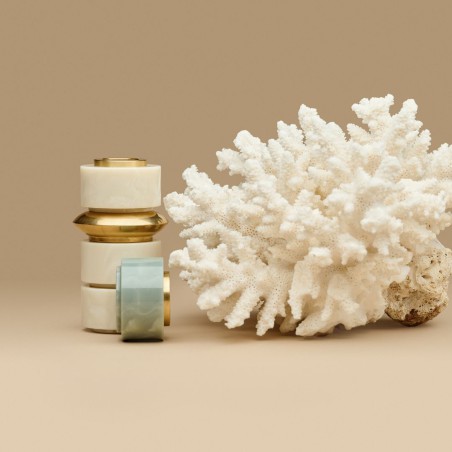 Bougeoir Dandy Tabac – Éco-résine empilable pour bougies classiques | Maison Pechavy