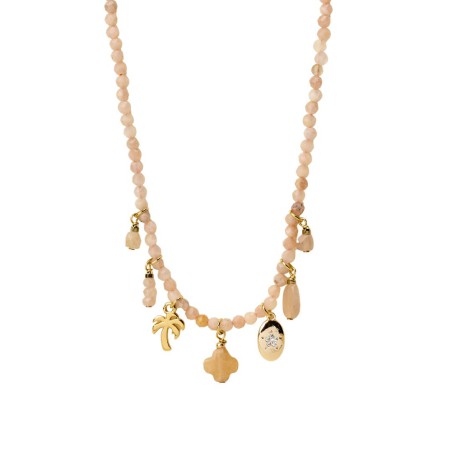 Collier Cira By Garance — collier fin pierres naturelles ras-de-cou