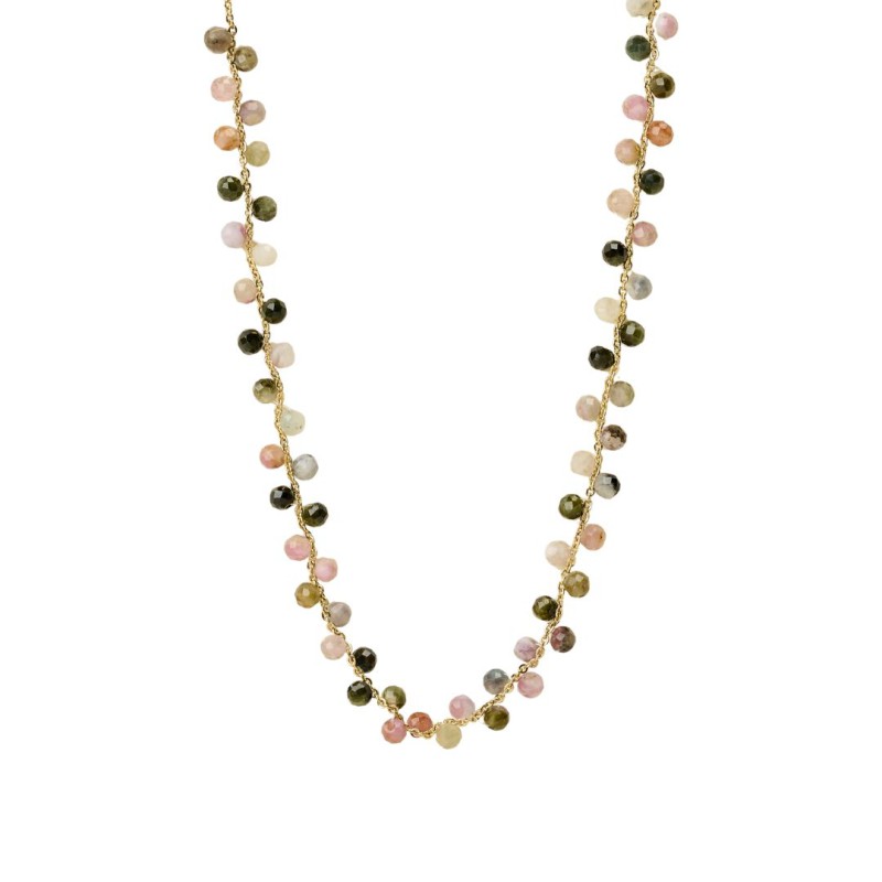 Collier Aime vert – Collier fin & raffiné en doré | By Garance