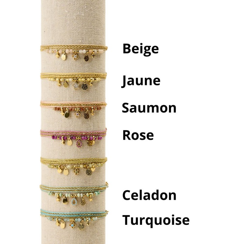 Bracelet multi-tours Arlo By Garance — bracelet fin doré ajustable