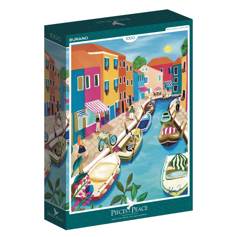 Puzzle Burano 1000 pièces — Puzzle artistique fabriqué en France | Lucie in the R