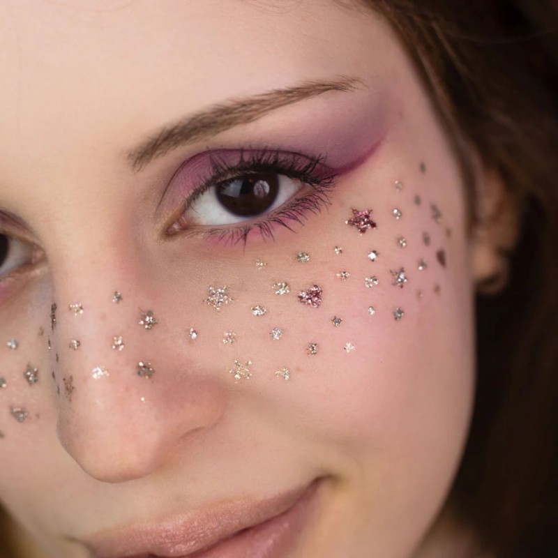 Pochoir Etoiles Si Si La Paillette - Tatouages Pailletés Réutilisables