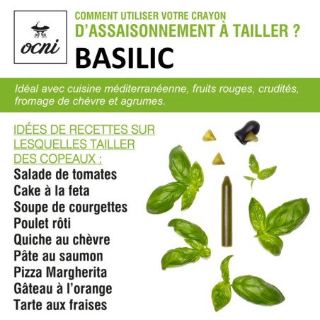 Crayon comestible Basilic OCNI Factory — condiment à tailler | Lucie in the R