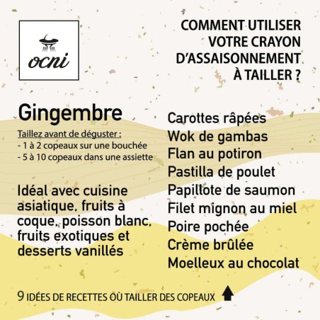Crayon comestible Gingembre OCNI Factory — condiment à tailler | Lucie in the R