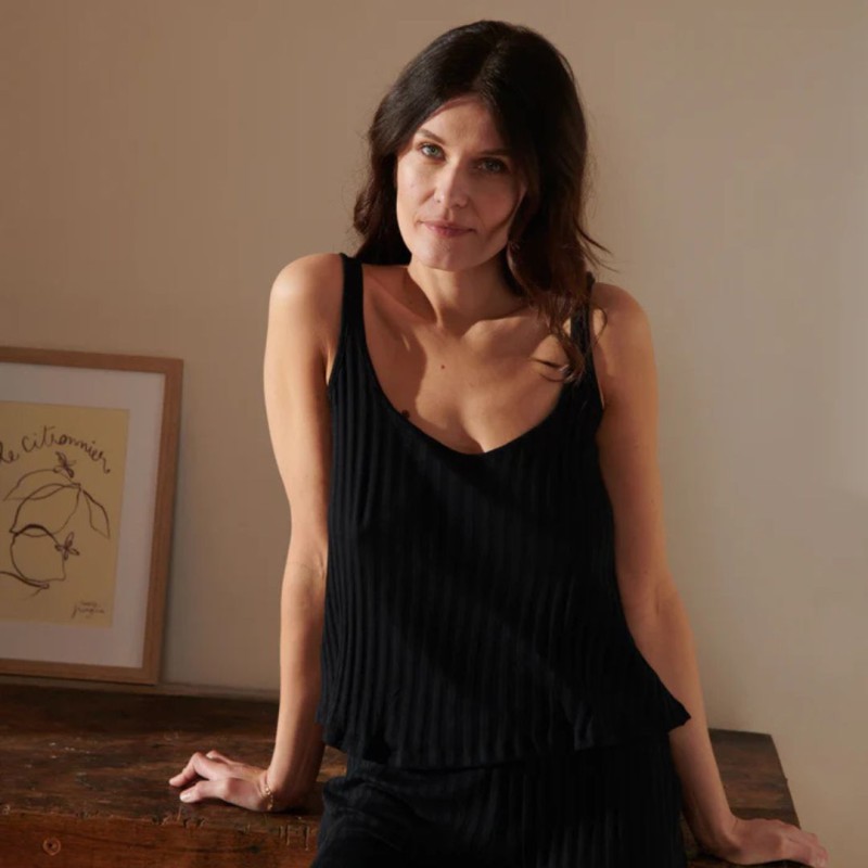 Pyjama short & t‑shirt coton bio We Are Jolies – Confort & éthique - débardeur