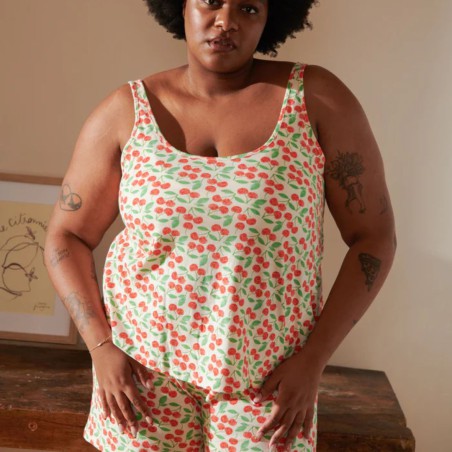 Pyjama short & t‑shirt coton bio We Are Jolies – Confort & éthique - débardeur