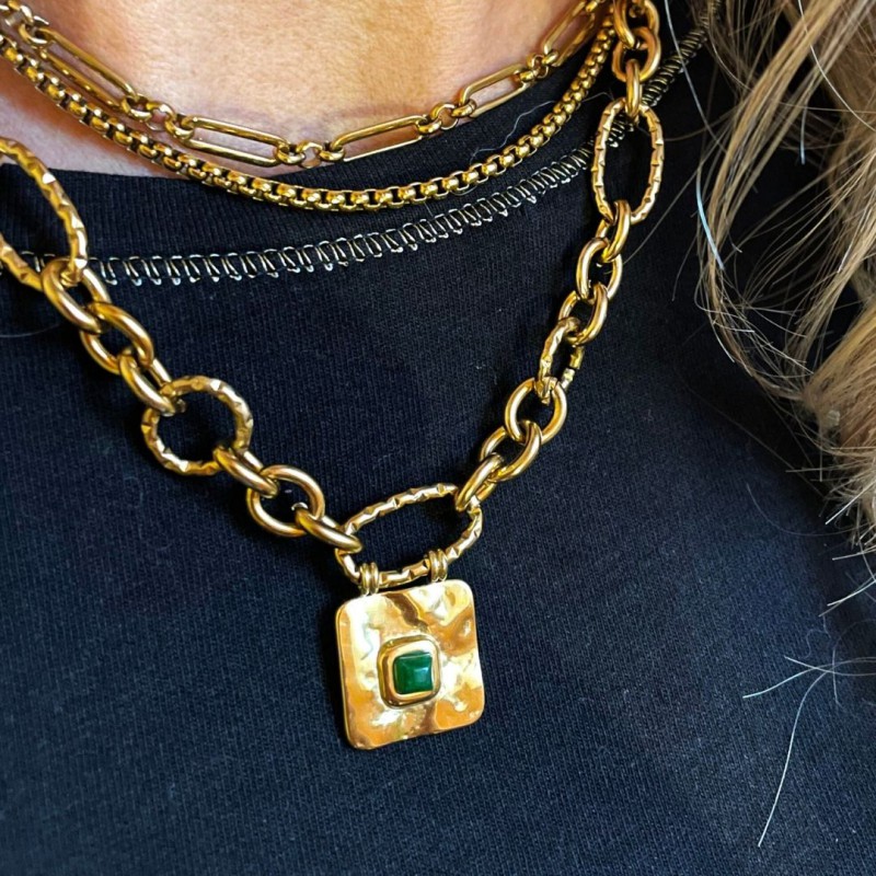 Collier Ruby vert - Chouhuihui