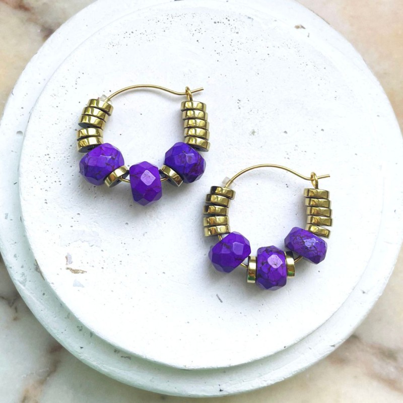 Créoles Sofia Mauve - Chouhuihui