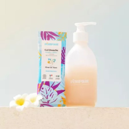 Kit découverte gel douche Fleur de tiaré (1 bouteille + 1 stick) - Pimpant