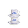 Set tasses espresso “Viens on rêve viens on s’aime” porcelaine | Lucie in the R