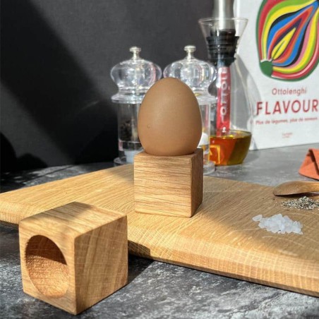 Coquetier bois deux-en-un design pratique petit déjeuner | Lucie in the R