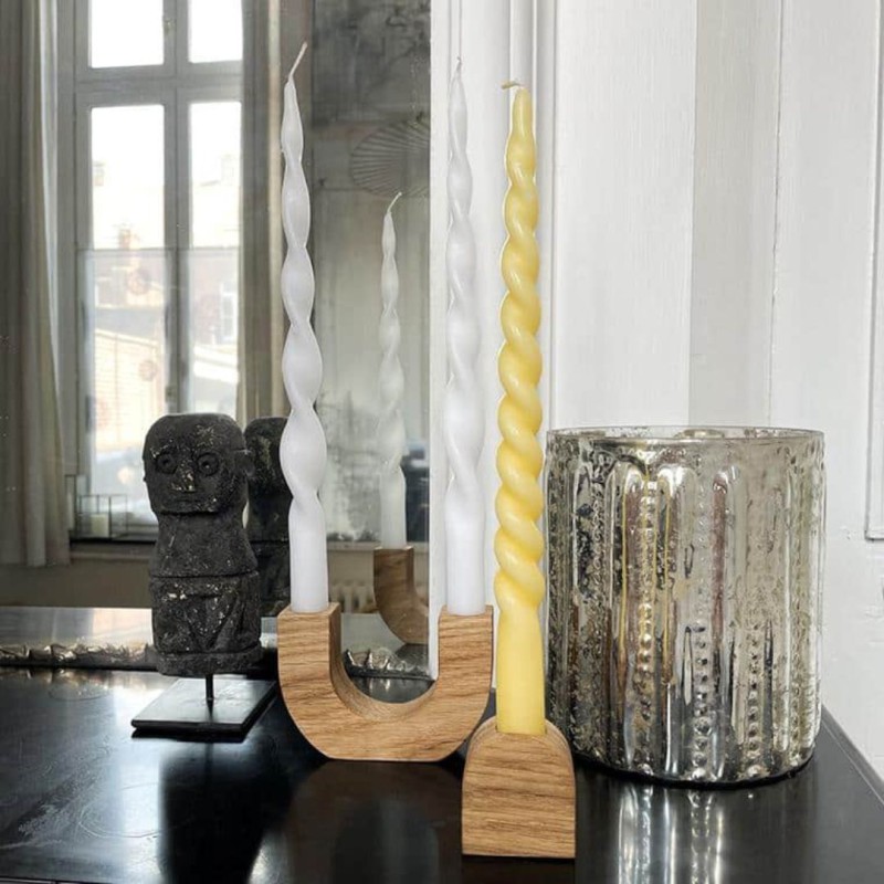 Bougeoir bois pour chandelle design déco chaleureuse | Lucie in the R
