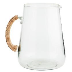 Carafe verre avec hanse ne bambou Madam Stoltz design table | Lucie in the R