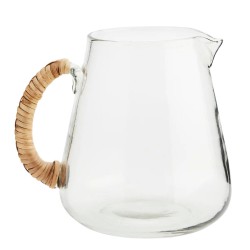 Carafe verre avec hanse ne bambou Madam Stoltz design table | Lucie in the R