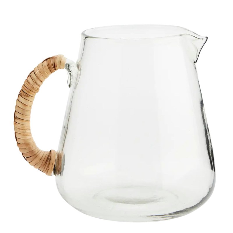 Carafe verre avec hanse ne bambou Madam Stoltz design table | Lucie in the R