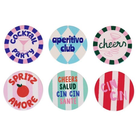 Set de sous-verres Cocktail Club design apéro | Lucie in the R