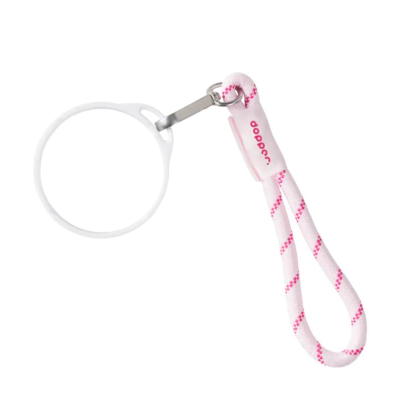 Cordon Dopper — Accessoire gourde pratique et recyclé Cherry Pink