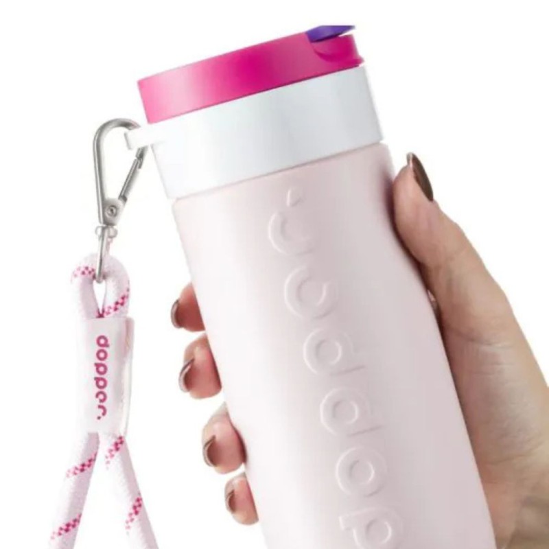 Cordon Dopper — Accessoire gourde pratique et recyclé Cherry Pink