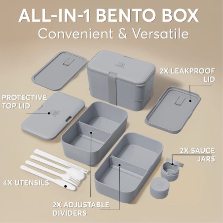 Bento box compartimentée Umami 1,5L lunch box | Lucie in the R