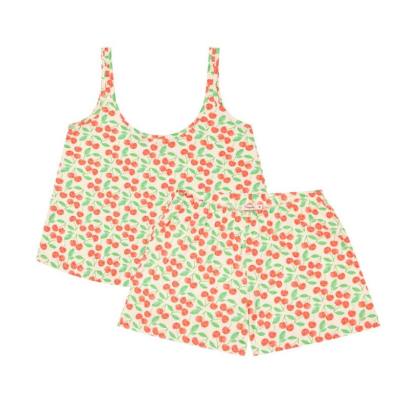 Pyjama short & t‑shirt coton bio We Are Jolies – Confort & éthique - débardeur