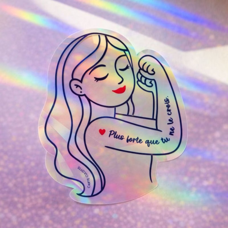 Sticker Attrape-soleil Plus forte que tu ne le crois - Carte Culotte